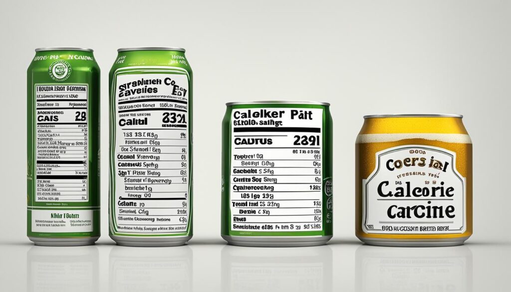 Comparing beer calorie content