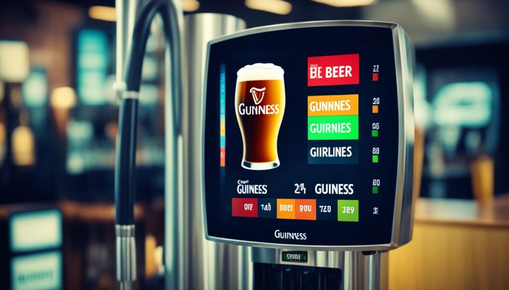 displaying caloric information on beer pumps